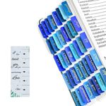 96Pcs Bible Tabs, Bible Verse Stickers Divider Tabs Life Application Study Bible for Old and New Testament Bible Labels Bible Study Accessories (Blue)