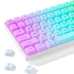 Clear Keycaps - Translucent Keycaps, Custom Cherry Profile Keycaps for RGB Shine Through Keyboard Keycaps, 141 Keys Full Set for Mechanical Gaming Keyboard