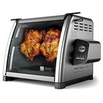 Ronco 5500 Series Rotisserie Oven, Stainless Steel Countertop Rotisserie Oven, 3 Cooking Functions: Rotisserie, Sear and No Heat Rotation, 12-Pound Capacity