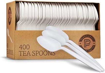 PLASTICPRO Cutlery 800 Mediumweight White Disposable Plastic Tea Spoons