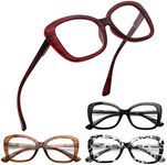 Eyekepper 4-Pack Chic Reading Glasses for Women Oversized Readers +1.50