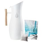 Invigorated Water pH Vitality Alkaline Water Filter Pitcher for Drinking Water, Stainless Steel, 1.9L, White