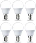 Amazon Basics LED E14 Small Edison Screw Golf Ball P45 Bulb, 5.5W (Equivalent to 40W), Warm White, Non Dimmable - Pack of 6