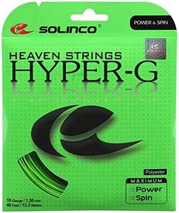 Solinco Hyper-G Heaven High Spin Poly String - 40 Foot Pack, Unisex, Green, 20G