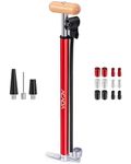 ACACIA Bike Floor Pump Fits Presta and Schrader Valve,Bicycle Pump with Pressure Gauge up to 130 PSI,Air Pump for Bikes Tires,MTB and Road Bike,Inflatable Balls