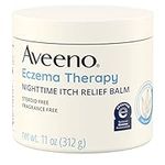 Aveeno Eczema Therapy Itch Relief Balm with Colloidal Oatmeal & Ceramide for Dry Itchy Skin, Non-Greasy, Steroid-, Fragrance- & Paraben-Free Moisturizing Skin Protectant Cream, 11 oz