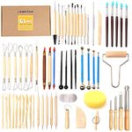 61pcs Ceramic Tools Clay Sculpting Set, Polymer Clay Tools Clay Sculpting Tools, Pottery Carving Tool for Engraving Modeling Embossing Shaping Art DIY