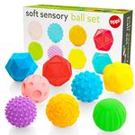 Tippi Sensory Balls For Babies - Set of 8 Soft Sensory Balls - Baby Ball - Sensory Toys For Babies - Baby Balls For Babies From Birth - Baby Sensory Toys