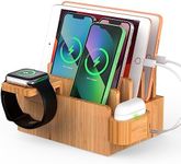 Bamboo Charging Station Organizer f