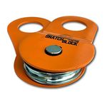 GearAmerica Snatch Block (9 US Ton) | Double Your Winch Capacity and Control Direction of Pull | Recover Stuck Vehicles with Ease | Heavy Duty Pulley System | Use with Shackles and Tree Saver Straps