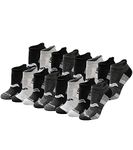Saucony Women's Multipack Performance Heel Tab Athletic Socks, Black White Assorted (16 Pairs), M