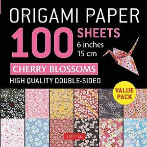 Origami Paper 100 Sheets Cherry Blossoms 6" (15 cm): Tuttle Origami Paper: Double-Sided Origami Sheets Printed with 12 Different Patterns (Instructions for 5 Projects Included)