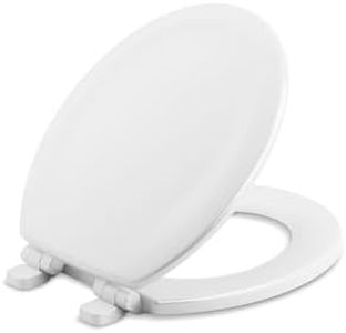 KOHLER Stonewood® Quiet-Close™ Round-Front, Slow-Close, Wood, White Toilet seat, K-20467-0, White