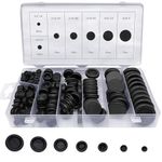 200 Pcs Rubber Grommet Kit, Black Rubber Hole Plugs Electrical Wire Gaskets Assortment, 7 Sizes Rubber Grommets for Protecting Wires, Plugs, Cables Holes, Car, Boat, Pump, Plumbing, Cable Wiring