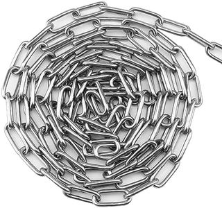 NAMYEUT 1 x Stainless Steel Chain, 4 mm x 3 m Welded Chain Links Stainless Steel Chain Short Links for DIY, Dog Chain, Swivel Chain, Drying Laundry Chain