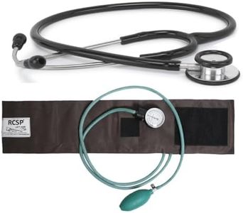 RCSP Aneroid Sphygmomanometer Blood Pressure Machine Upper Arm BP Monitor Manual | Accurate Measurements With Stethoscope (SUPREME BP STETHOSCOPE), Grey