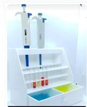 Micropipette stand with Drawer and Test Tube Rack