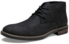 Jousen Men's Chukka Boots Lace Up Desert Ankle Boots Classic Causal Dress Boots For Men, Men's Chukka Boots-amy656a-black, 7