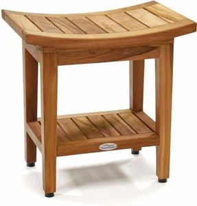 AquaTeak The Original Maluku 18" Teak Shower Bench with Shelf
