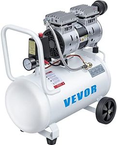 VEVOR 30L Oil Free Air Compressor Silent Garage Workshop100% Copper Motor for Auto Repair, Tire Inflation, Spray Painting, Woodwork Nailing