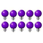 Jiotouhu 10 Pack Colored LED Bulbs 