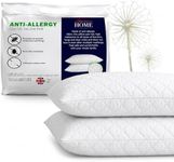 Adam Home Pillows 2 Pack Hotel Quality with Quilted Cover Hypoallergenic & Dust Mite Resistant Filling – Ideal for Stomach, Back and Side Sleepers Down Alternative Hotel Pillows