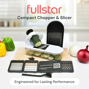 6-in-1 Vegetable Chopper – White Multi-Function Food Dicer Slicer