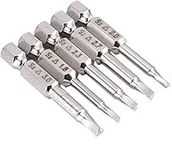 Bestgle 5 Pcs Magnetic Triangle Head Screwdriver Bits, 1/4" Hex Shank S2 Steel Triangular Tips Screw Driver Bit Set Electric Power DIY Hand Tool Accessory 1.8mm, 2mm, 2.3mm, 2.7mm, 3mm, 50mm Length