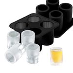 CANDeal Silicone Shot Glass Mold for Resin & Frozen Whiskey Glass Ice Cubes Tray 3.75? x 3.75?, Edible Cups Making Molds, Ice Cups Moulds, Fluted Cake Baking Molds (2-Pack)