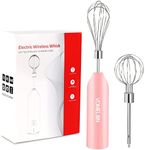 Electric Egg Beater Whisk, USB Charging Mixer, Three-Speed Adjustment, Suitable for Whisking Eggs, Cream, Sauce, Jam Supplements and More, Pink