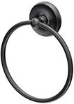 Gatco 5073MX Designer II Towel Ring, Matte Black/Wall Mounted 6.50" Face, Hand Towel Ring for Bathroom