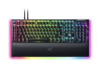 Razer BlackWidow V4 Pro (Green Switch) - Mechanical Gaming Keyboard (Clicky Mechanical Switches, Command Dial and 8 Dedicated Macro Keys, Multi-Function Roller, Wrist Rest) UK Layout | Black