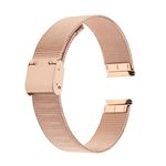 LOOM TREE® Unisex Luxury Stainless Steel Bracelet Strap Mesh Replacement Watch Band Rose Gold 16mm| Watches, Parts & Accessories | Wristwatch Bands