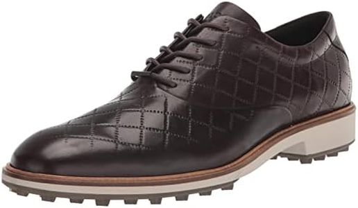ECCO Mens M Classic Hybrid Leather Golf Shoes - Mocha - UK 10
