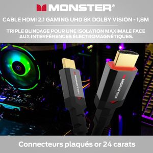 Monster HDMI 2.1 Gaming Cable 1.8m – Ultra High Speed 8K Support