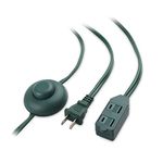 Cable Matters 3 Outlet 10 ft Extension Cord with Switch On/Off - 3 Outlet On Off Switch Extension Cord (Foot Switch Extension Cord) in Green