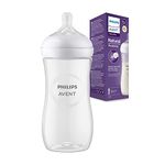 Philips Avent Natural Baby Feeding Bottle | No.1 Brand Recommended by Moms Worldwide | Ideal for 3 months+| Natural Response Technology Mimics Breastfeeding | Uniquely Designed Nipple releases milk only when baby drinks | Pack of 1 | SCY906/01