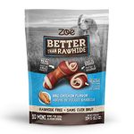 Zoë Better Than Rawhide Bones for Dogs, Mini, BBQ Chicken Flavor, (8.2 oz), 234 g (Pack of 1)