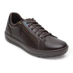 Ergon Denver Zip & Lace-Up Sneakers for Men (Dark Brown, Numeric_8)