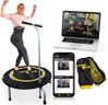 Boogie Bounce Studio Rebounder | Double Folding & Super-Quiet Fitness Trampoline For Adults & Children | New Mobile App & Online Workouts Every Month | Adjustable Handle & 20st Weight Limit