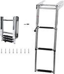 TOPMONKING Marine Stainless Steel Slide Mount Boat Ladder Under Platform Telescoping Step Ladder for Pool/Dock/Boat (3 Step)