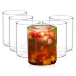 AGARO Elite 255 ml Glasses Set of 6, Transparent Drinking Water Glass Set, Borosilicate Glass Tumbler for Water, Cold Drink, Juice, Flame Proof, Microwave & Dishwasher Safe, for Daily Use & Gifting