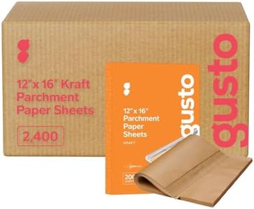 Comfy Package [Case of 2,400] 12 x 16 Inch Pre-Cut Parchment Paper Baking Sheets, Non-Stick, Unbleached, Parchment Paper Sheets for Baking & Cooking - Kraft