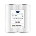 Deefre Vacuum Sealer Bags 2 Rolls 11"x50' Commercial Grade Food Saver Bags for Seal a Meal, BPA Free, Heavy Duty, Great for vac Storage, Meal Prep or Sous Vide