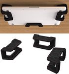 KUSOVILI Under Desk Laptop Holder with Screw, Full Coverage Soft Felt Laptop Metal Mount, Under Desk Bracket, Compatible with Apple MacBook Pro, Surface, Keyboard, Router, DVD Player and More