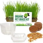 The Cat Ladies Cat Grass Growing Kit - 3 Pack Organic Seed, Soil and Bpa Free Containers (Non GMO).