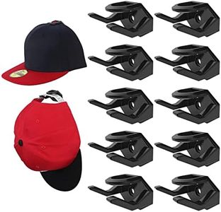 EACHPT Porta Cappelli,10 Pezzi Porta Cappello Autoadesivo, Organizzatore di cappelli Autoadesivo, Porta Cappelli per Berretti da Baseball, Ganci per cappelli Organizzatore di Cappelli porta