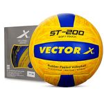 Vector X ST-200 Rubberized Pasted 18 Panel Volleyball (Size-4)