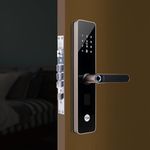 Yale YDME 100 NxT Smart Door Lock | Fingerprint, PIN, RFID & Mechanical Key | Biometric Digital Lock for Home & Office | 3 Year Warranty | Brown| Free Installation
