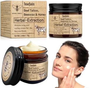 huefain Whipped Beef Tallow for Skin Moisturizer | Beeswax and Honey Natural | 100% Grass Fed | Tallow for Face and Body, Handmade (5 fl. oz, 2 Pack)